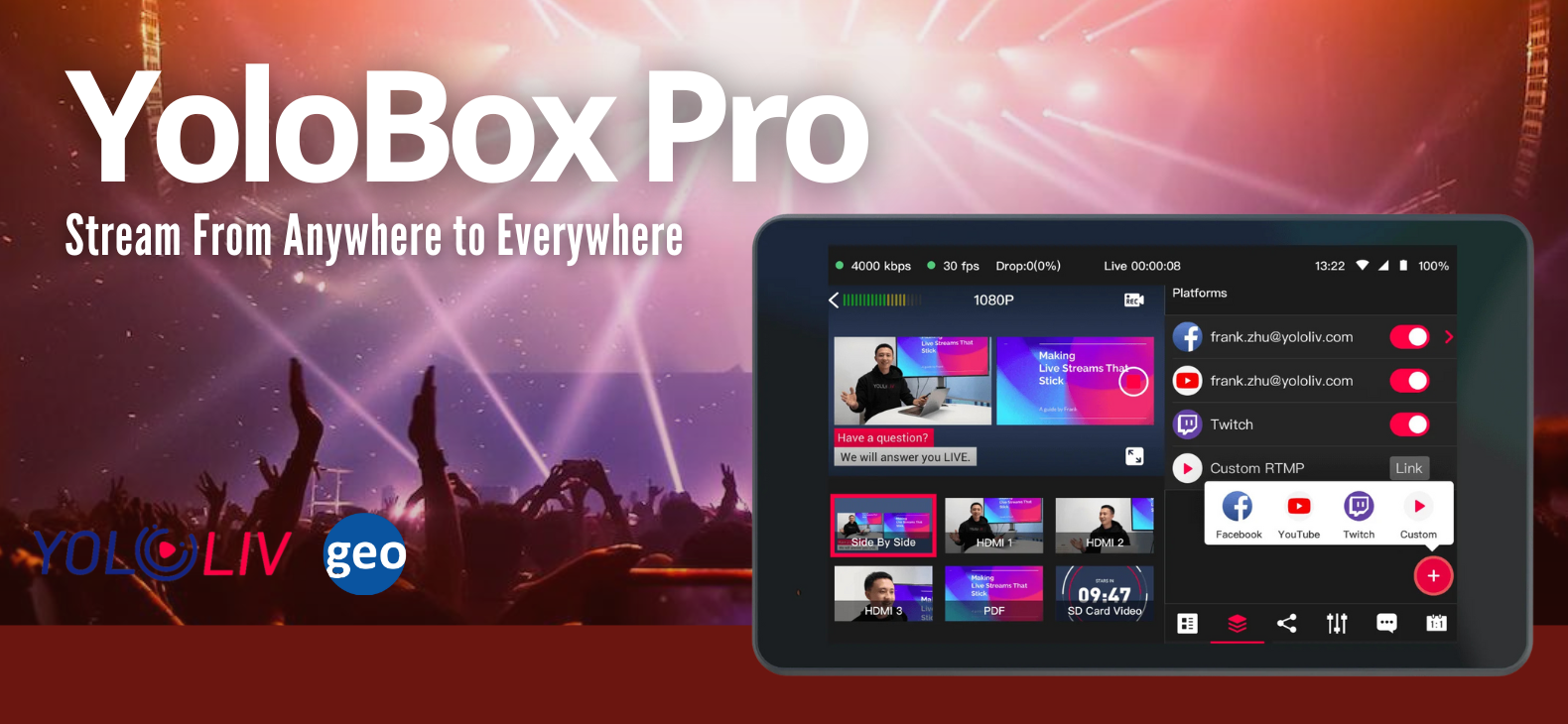 YoloLiv: YoloBox Pro is the best powerful all-in-one live streaming and switching system.