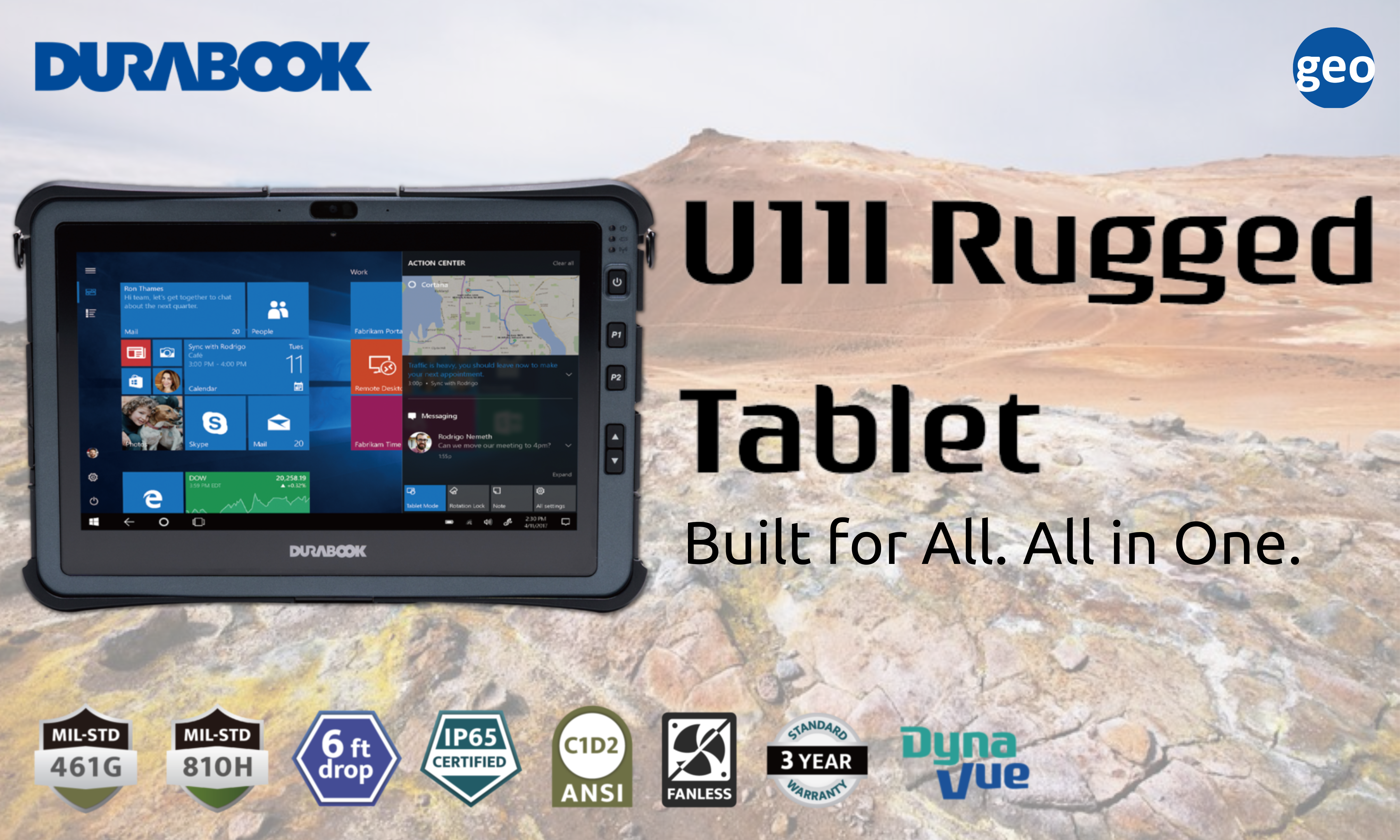 Durabook: U11I Fully Rugged Tablet for Working Efficiency of all Field Workers