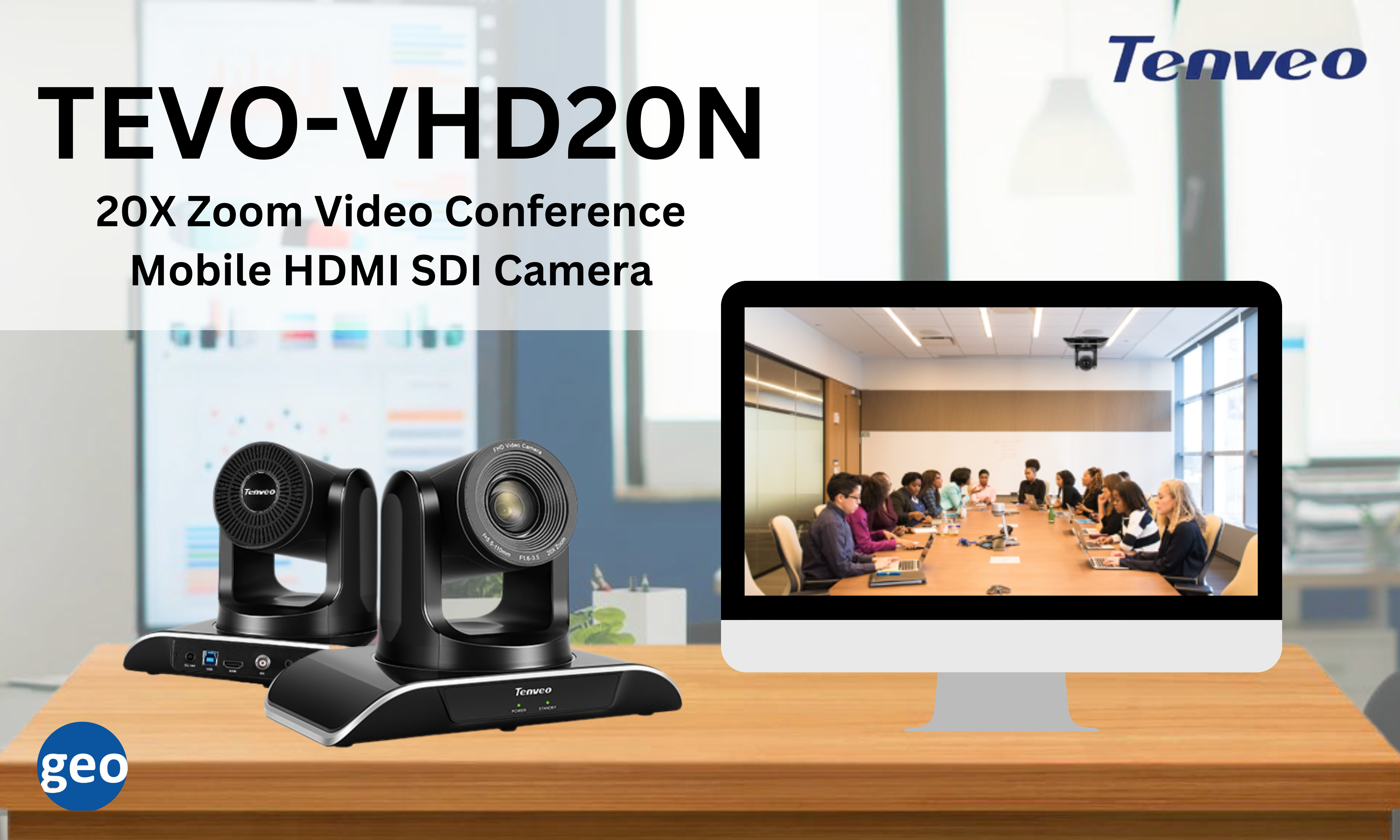 Tenveo: TEVO-VHD20N 20X Zoom Video Conference Mobile HDMI SDI Camera for Teleconference System