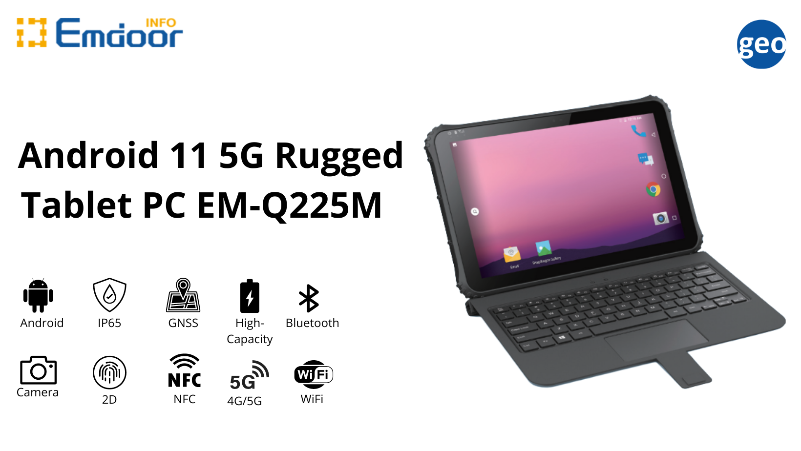 Emdoor: EM-Q225M Android 11 5G RUGGED TABLET for Outdoor Exploration, Manufacturing, Industry, Animal Husbandry, and more