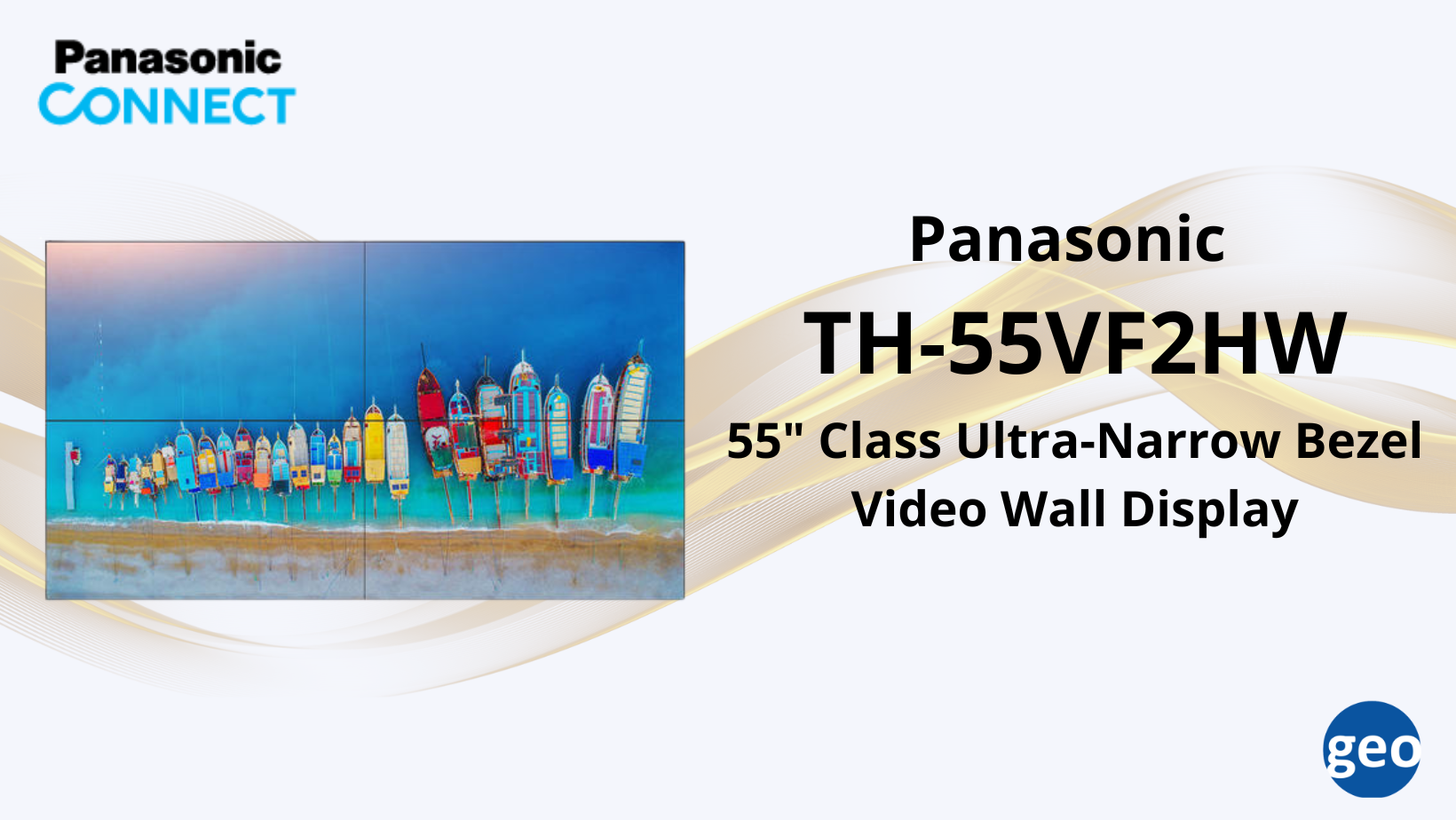 Panasonic TH-55VF2HW 55″ Class Ultra-Narrow Bezel Video Wall Display for Digital signage, Broadcast, and Control rooms.