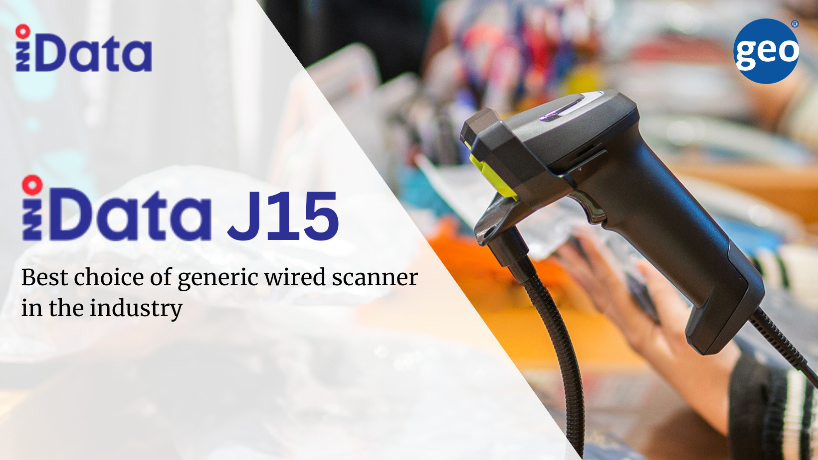 iData: J15 The best choice of generic wired scanner in Retail stores, Logistics & Warehousing, and Express sorting scenarios