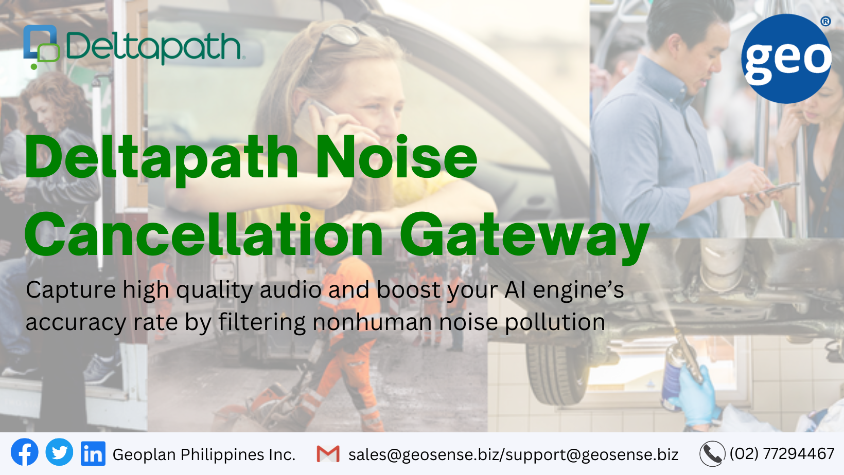 Deltapath: Noise Cancellation Gateway filters background noise on both ends of a call to address multiple problems.