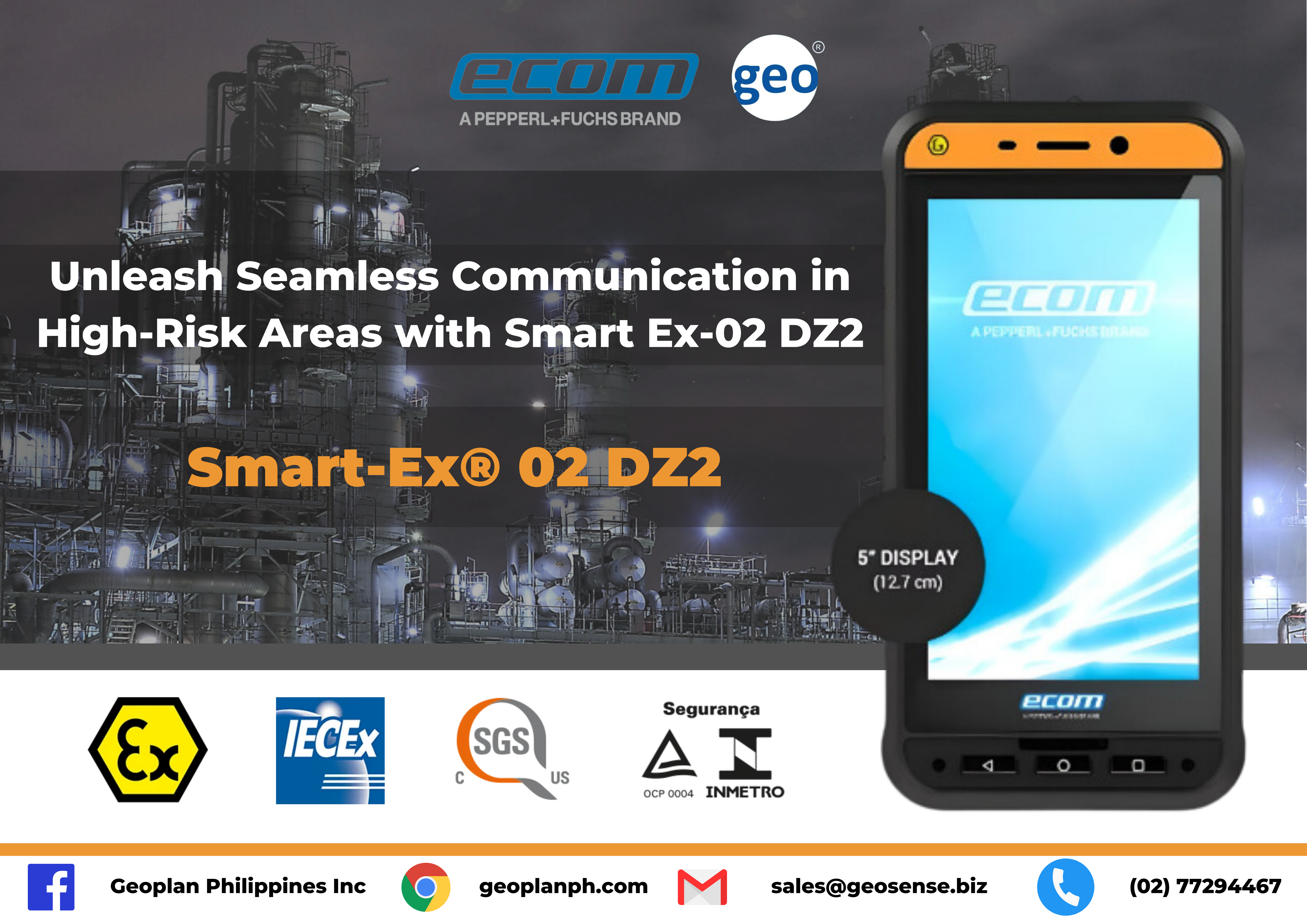 Ecom: Unleash Seamless Communication in High-Risk Areas with Smart Ex-02 DZ2.