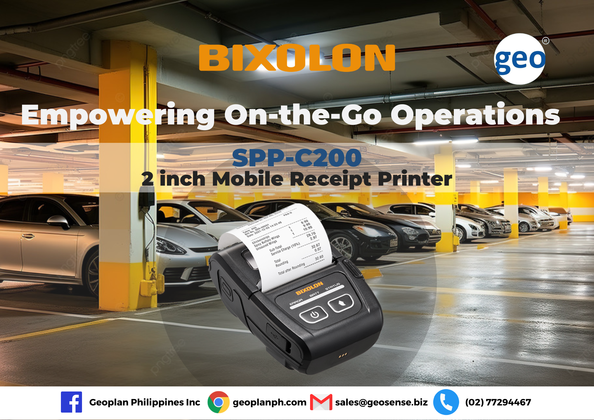 Bixolon: SPP-C200 Wherever You Go, Print with Confidence.