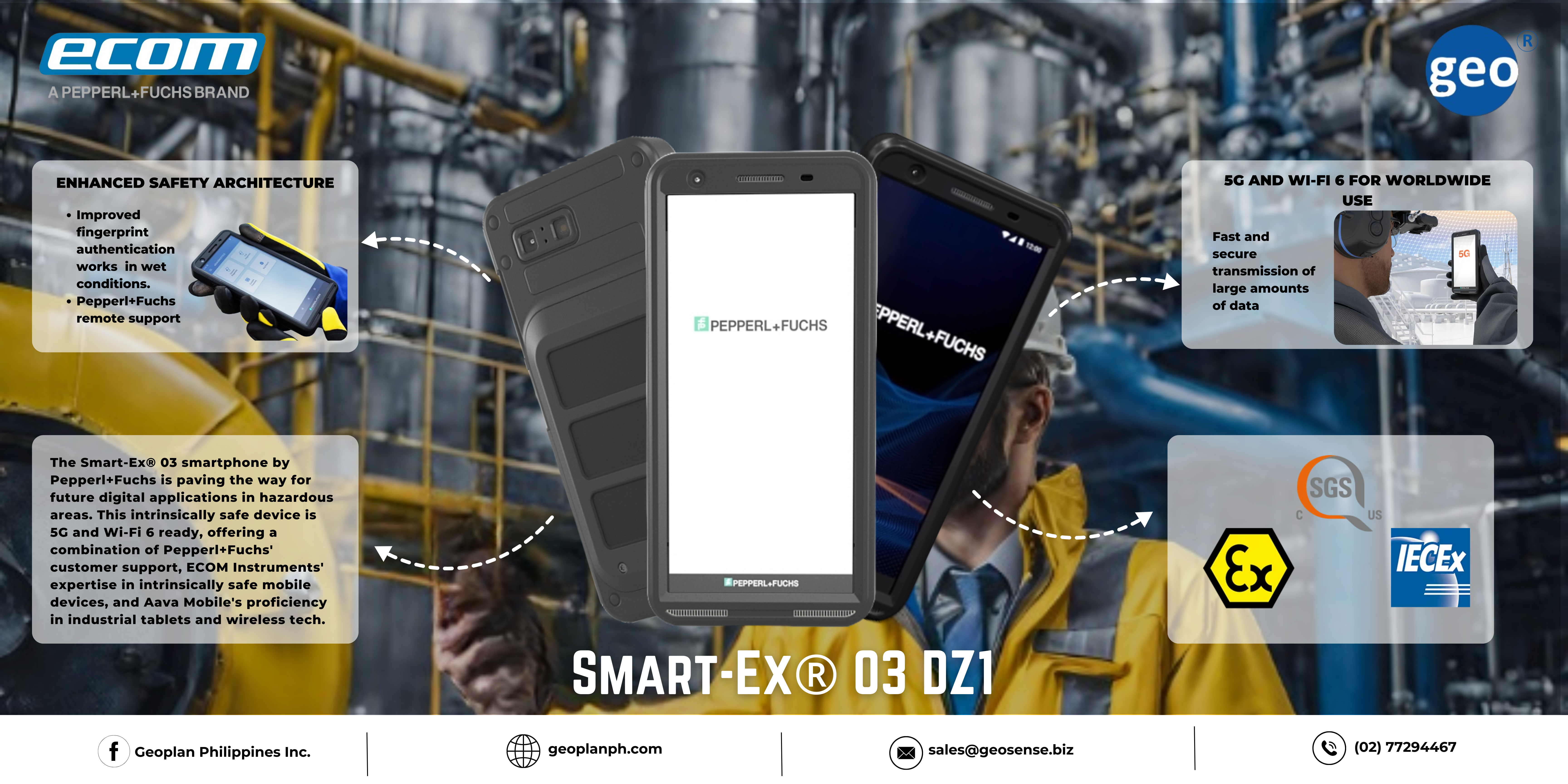 Ecom: Smart-Ex® 03 DZ1 the 5G Smartphone for Hazardous Areas