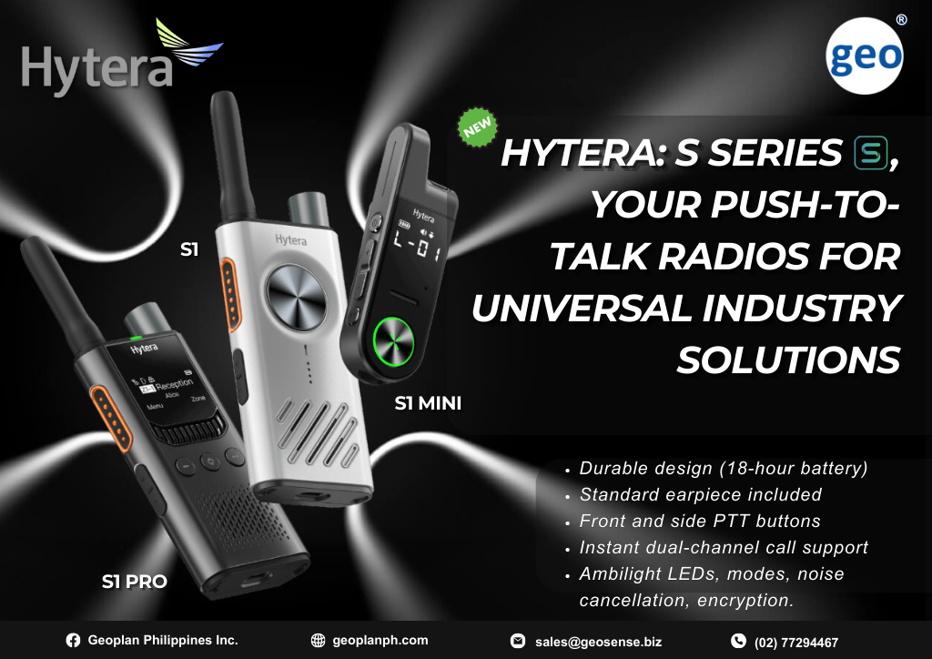 Hytera: S Series. Your Push-to-Talk Radios for Universal Industry Solution.