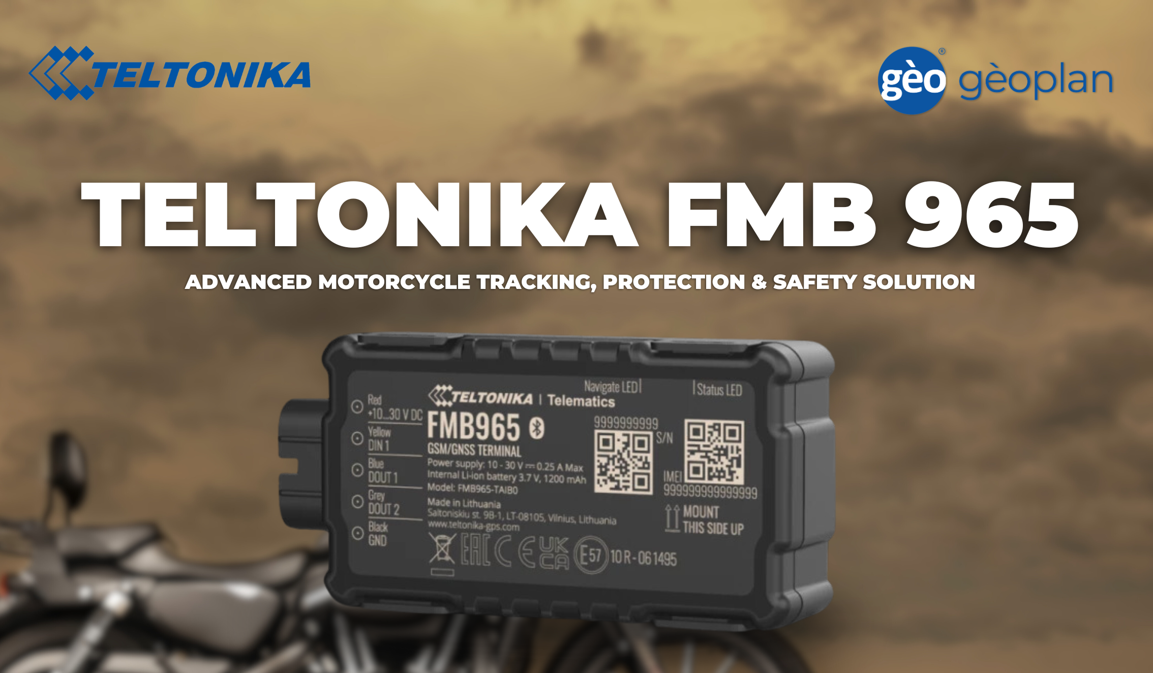 Teltonika FMB 965: Advanced Motorcycle Tracking, Protection
